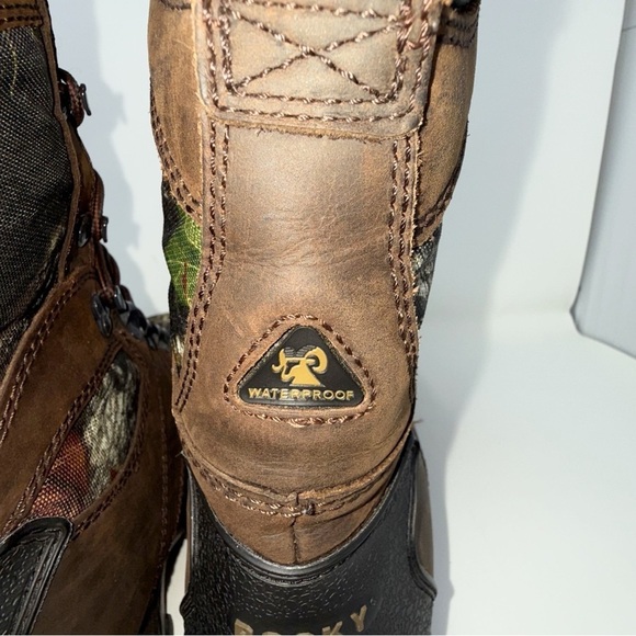 Rocky Sport Utility Max Brown and Green Outdoor Boots with Camouflage Design main image 13